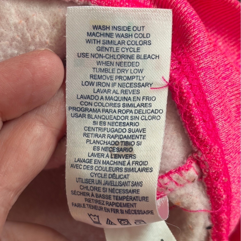 Champion Girls Pink Hoodie Size 5 Pullover Sweatshirt - Picture 4 of 5
